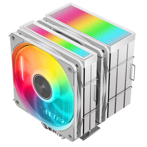 JF500Ruby Non-obstructing Memory Dual Tower 12cm Dual Fan 5 Heat Pipe CPU Cooler